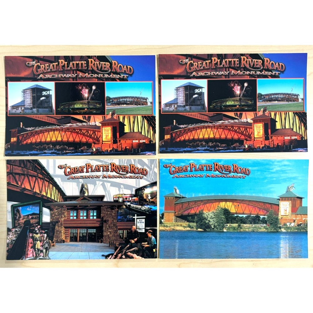 Lot of 4 Great Platte River Road Archway Monument Kearney Nebraska Postcards